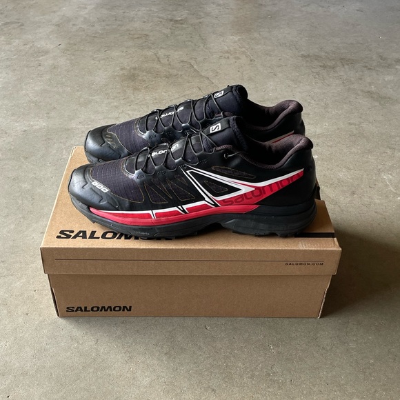Salomon S-LAB Wings SG Black/Red Trail/Hiking Running Sneakers/Shoes 11.5 Mens - Picture 1 of 10